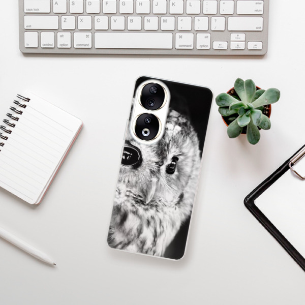 Silikonové pouzdro iSaprio - Honor 90 5G - BW Owl