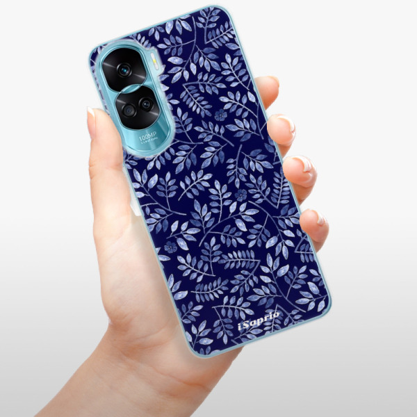 Silikonové pouzdro iSaprio - Honor 90 Lite 5G - Blue Leaves 05