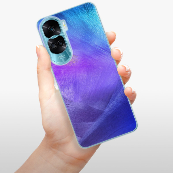 Silikonové pouzdro iSaprio - Honor 90 Lite 5G - Purple Feathers