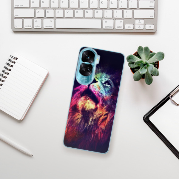 Silikonové pouzdro iSaprio - Honor 90 Lite 5G - Lion in Colors