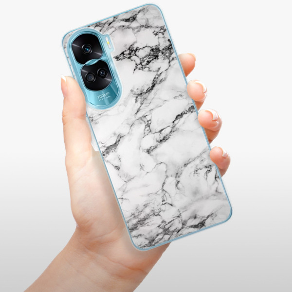 Silikonové pouzdro iSaprio - Honor 90 Lite 5G - White Marble 01