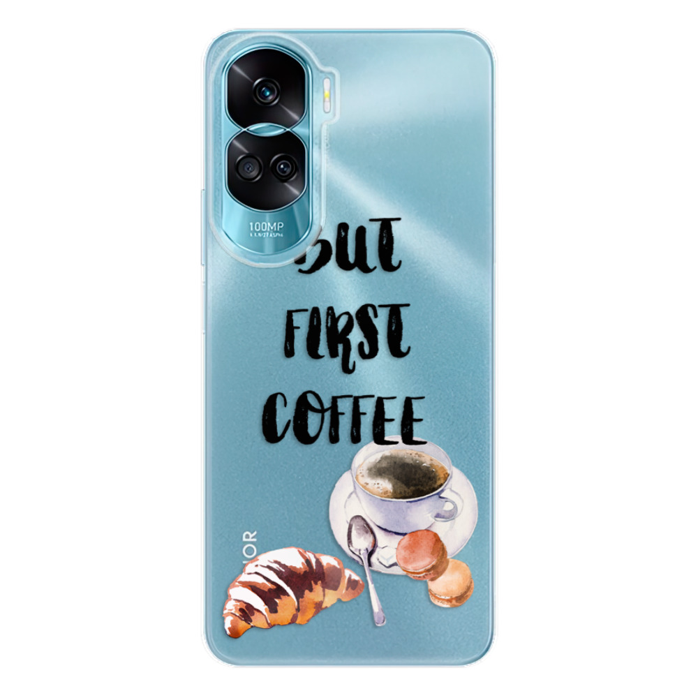 Odolné silikonové pouzdro iSaprio - First Coffee - Honor 90 Lite 5G
