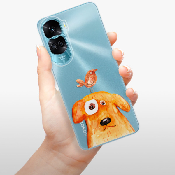 Silikonové pouzdro iSaprio - Honor 90 Lite 5G - Dog And Bird