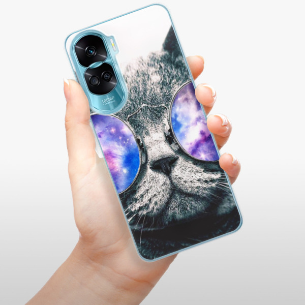 Silikonové pouzdro iSaprio - Honor 90 Lite 5G - Galaxy Cat