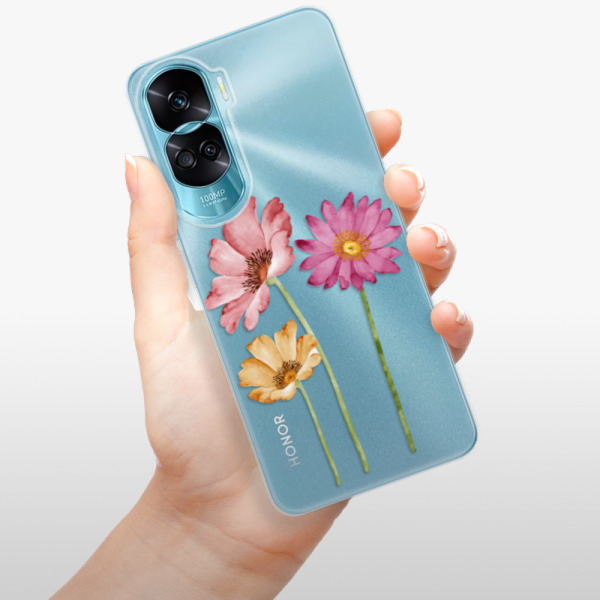 Silikonové pouzdro iSaprio - Honor 90 Lite 5G - Three Flowers