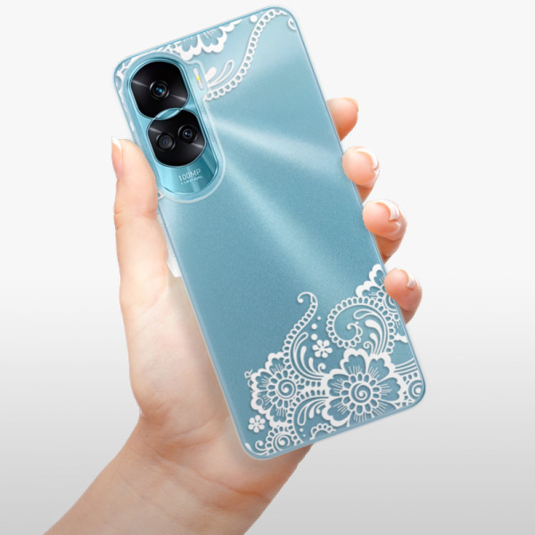 Silikonové pouzdro iSaprio - Honor 90 Lite 5G - White Lace 02