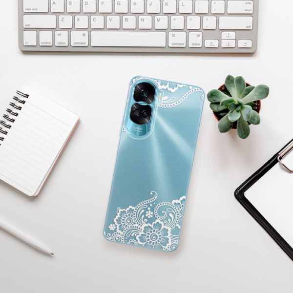 Silikonové pouzdro iSaprio - Honor 90 Lite 5G - White Lace 02