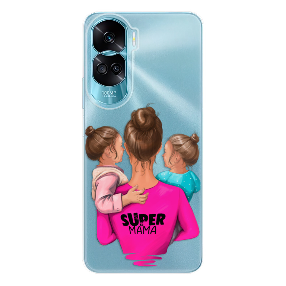 Odolné silikonové pouzdro iSaprio - Super Mama - Two Girls - Honor 90 Lite 5G