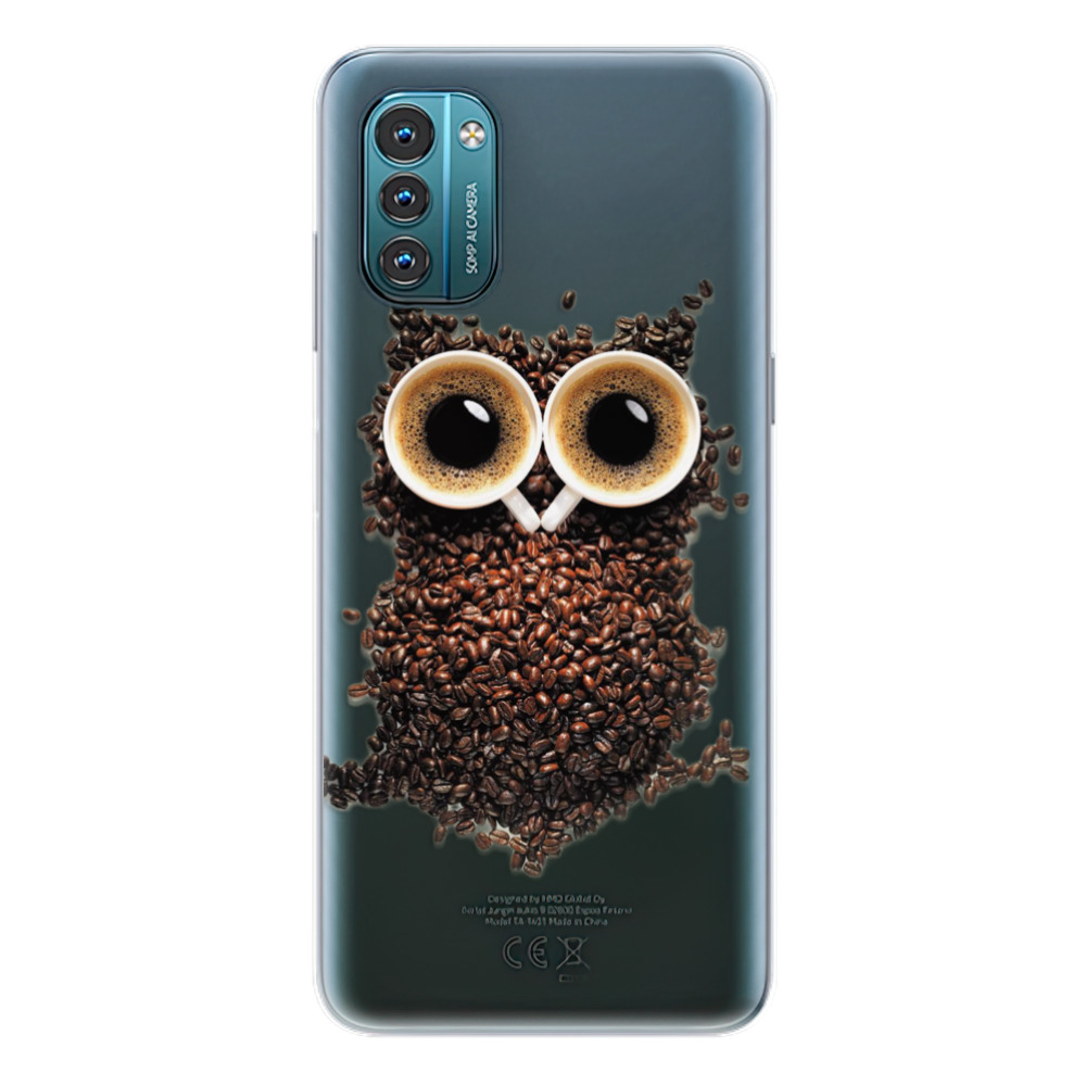Odolné silikonové pouzdro iSaprio - Owl And Coffee - Nokia G11 / G21