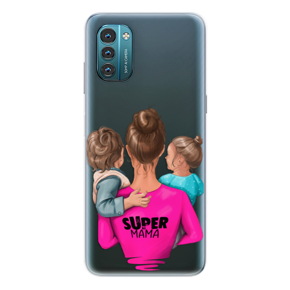 Odolné silikonové pouzdro iSaprio - Super Mama - Boy and Girl - Nokia G11 / G21