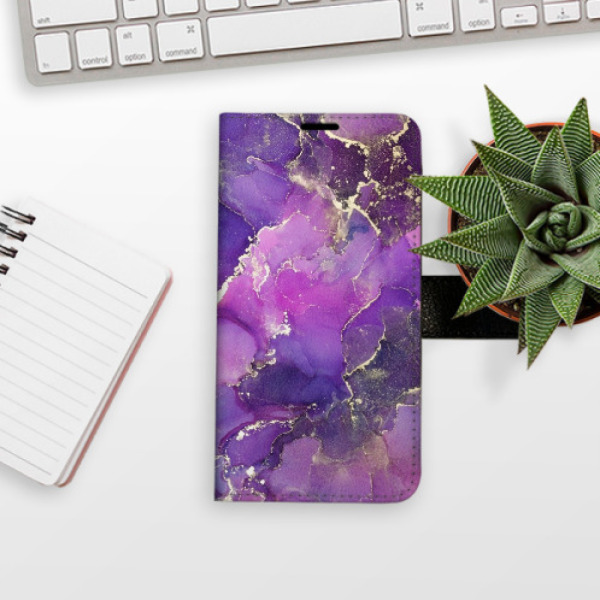 Flip pouzdro iSaprio - Xiaomi Redmi 12C - Purple Marble - kapsičky na karty