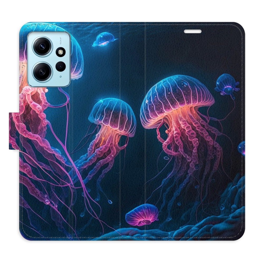 Flipové pouzdro iSaprio - Jellyfish - Xiaomi Redmi Note 12 5G