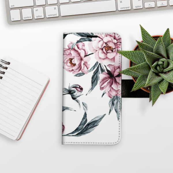 Flip pouzdro iSaprio - Xiaomi Redmi Note 10 Pro - Pink Flowers - kapsičky na karty