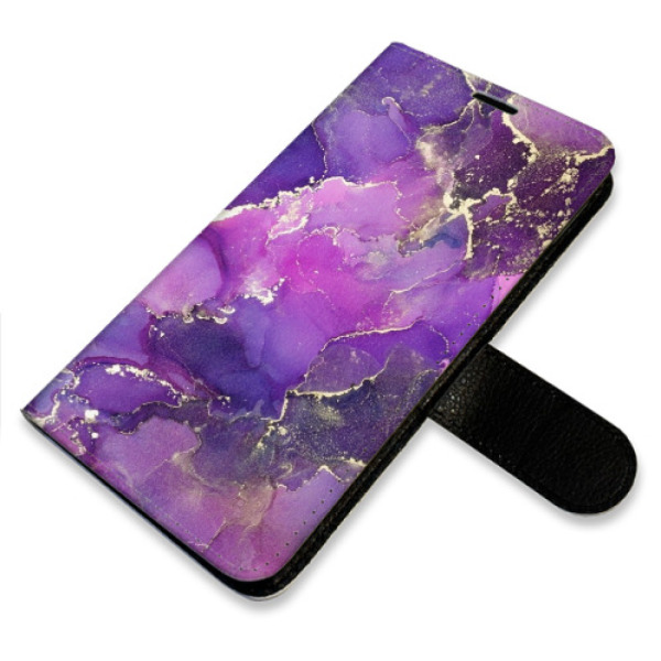 Flip pouzdro iSaprio - Xiaomi Redmi Note 10 Pro - Purple Marble - kapsičky na karty