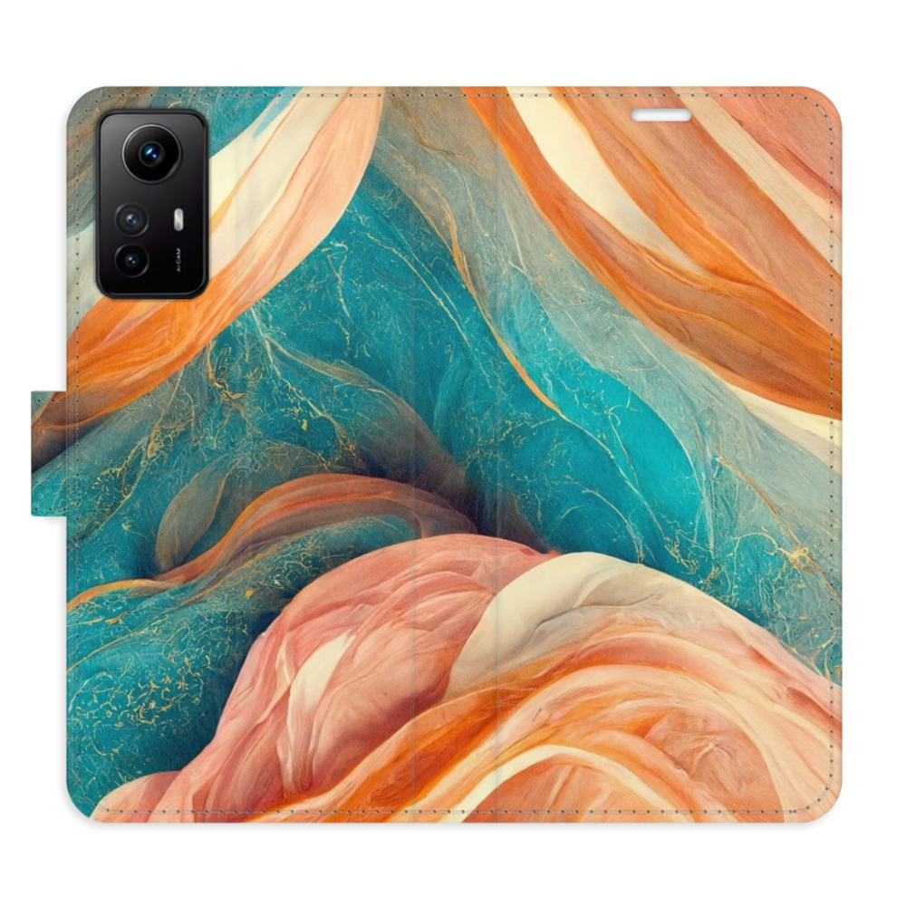 Flipové pouzdro iSaprio - Blue and Orange - Xiaomi Redmi Note 12S