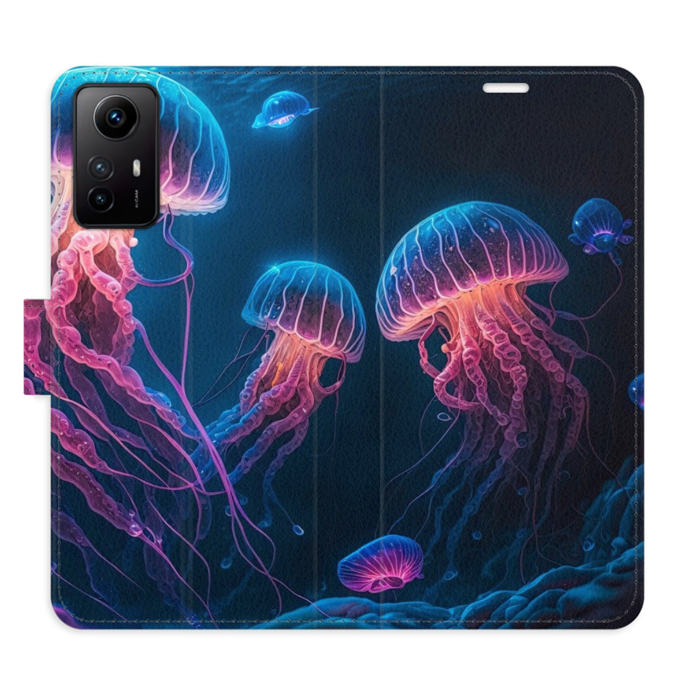 Flipové pouzdro iSaprio - Jellyfish - Xiaomi Redmi Note 12S