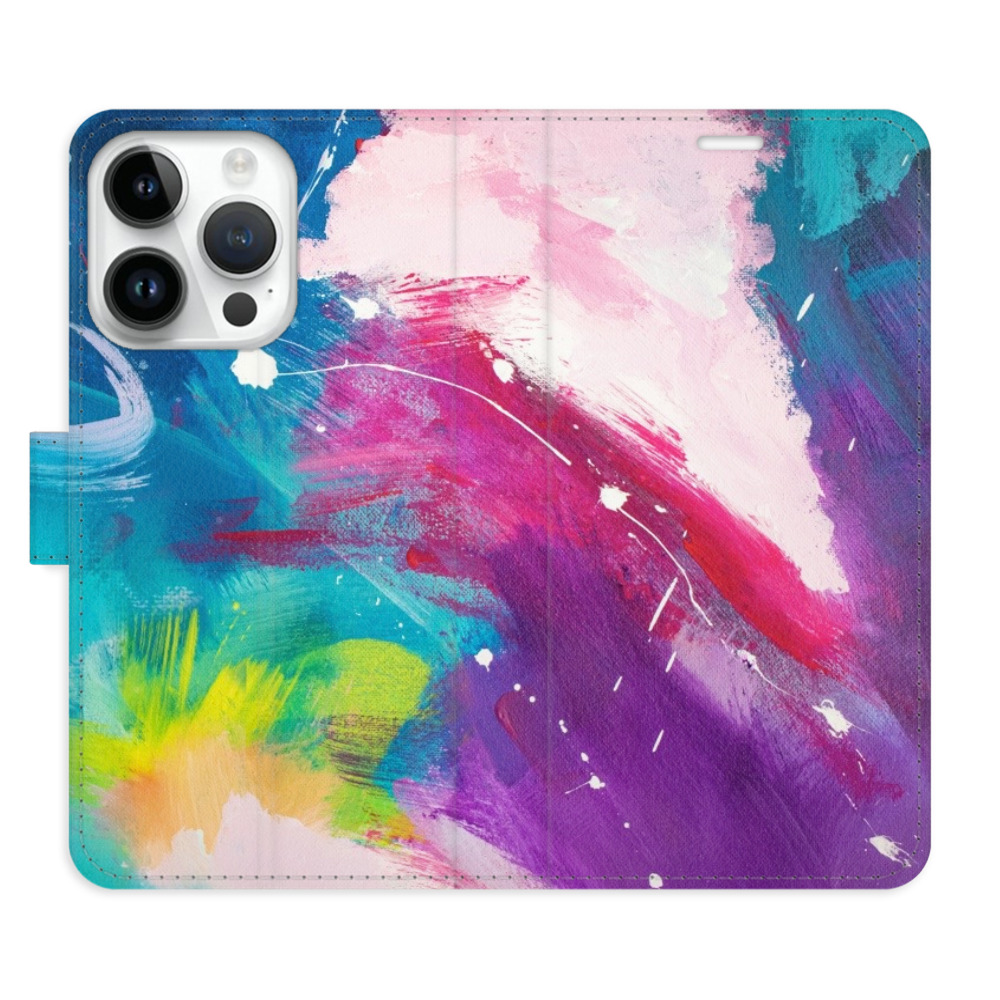 Levně Flipové pouzdro iSaprio - Abstract Paint 05 - iPhone 15 Pro