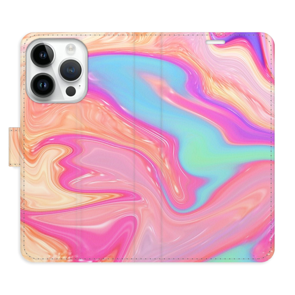 Flipové pouzdro iSaprio - Abstract Paint 07 - iPhone 15 Pro