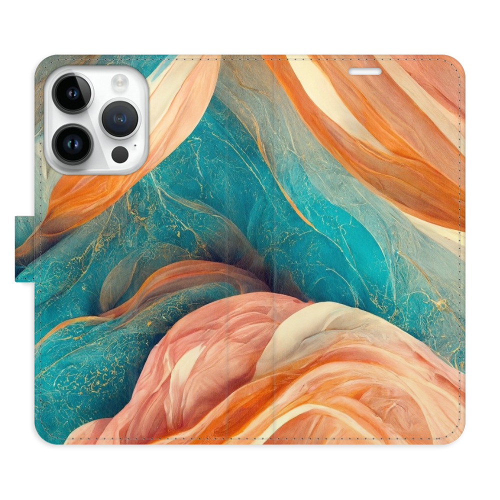 Flipové pouzdro iSaprio - Blue and Orange - iPhone 15 Pro