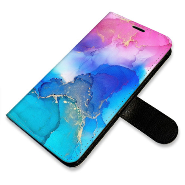 Flip pouzdro iSaprio - Apple iPhone 15 Pro - BluePink Paint - kapsičky na karty