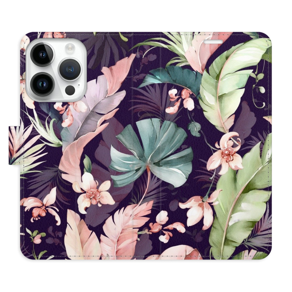 Flipové pouzdro iSaprio - Flower Pattern 08 - iPhone 15 Pro