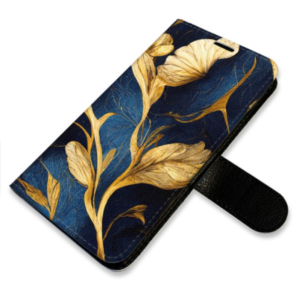 Flip pouzdro iSaprio - Apple iPhone 15 Pro - GoldBlue - kapsičky na karty