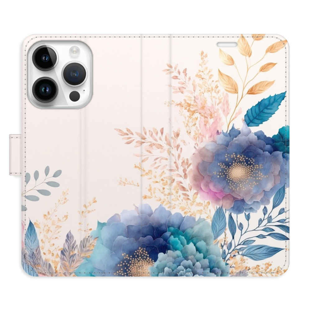 Flipové pouzdro iSaprio - Ornamental Flowers 03 - iPhone 15 Pro