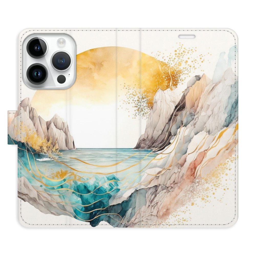 Flipové pouzdro iSaprio - Winter in the Mountains - iPhone 15 Pro