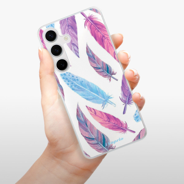 Silikonové pouzdro iSaprio - Samsung Galaxy S24 - Feather Pattern 10