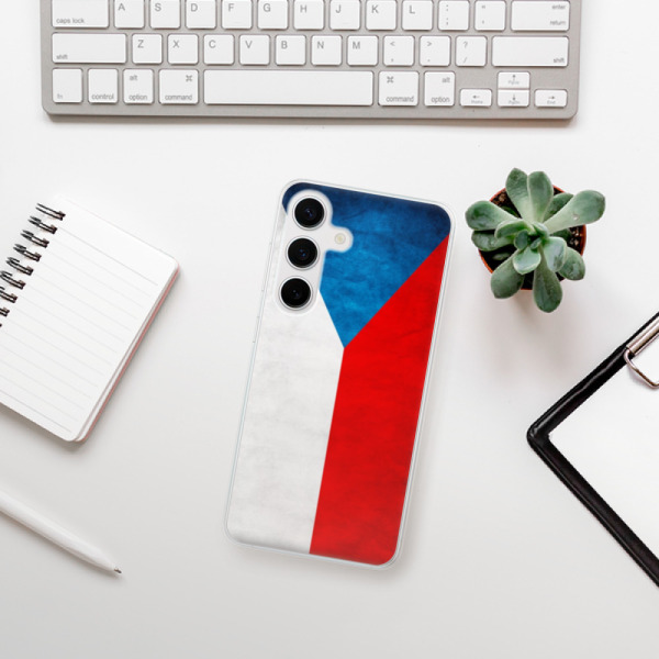 Silikonové pouzdro iSaprio - Samsung Galaxy S24 - Czech Flag
