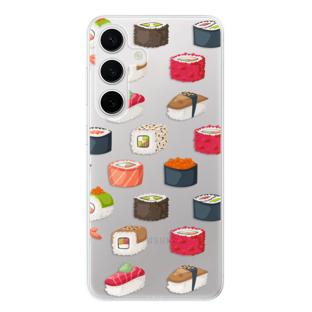 Silikonové odolné pouzdro iSaprio - Sushi Pattern - Samsung Galaxy S24 (Odolný silikonový kryt, obal, pouzdro iSaprio Sushi Pattern na mobilní telefon Samsung Galaxy S24)