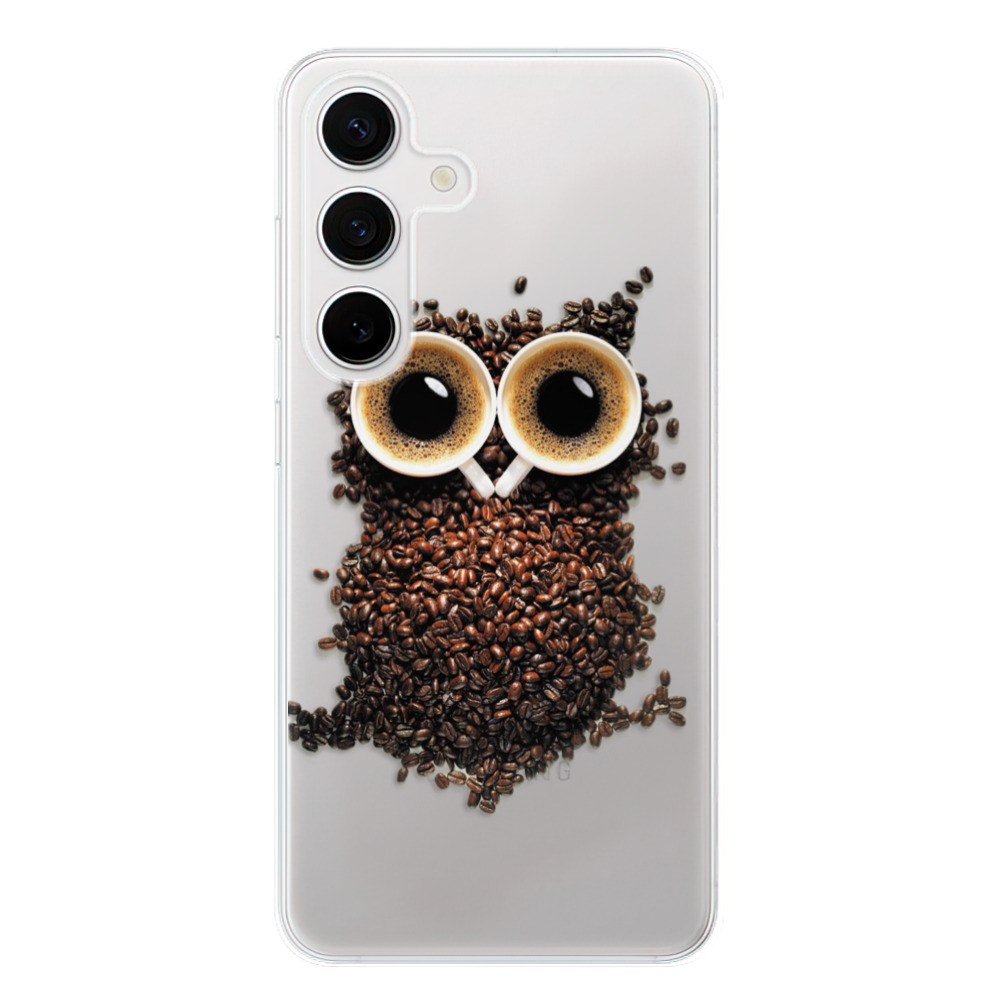 Silikonové odolné pouzdro iSaprio - Owl And Coffee - Samsung Galaxy S24 (Odolný silikonový kryt, obal, pouzdro iSaprio Owl And Coffee na mobilní telefon Samsung Galaxy S24)