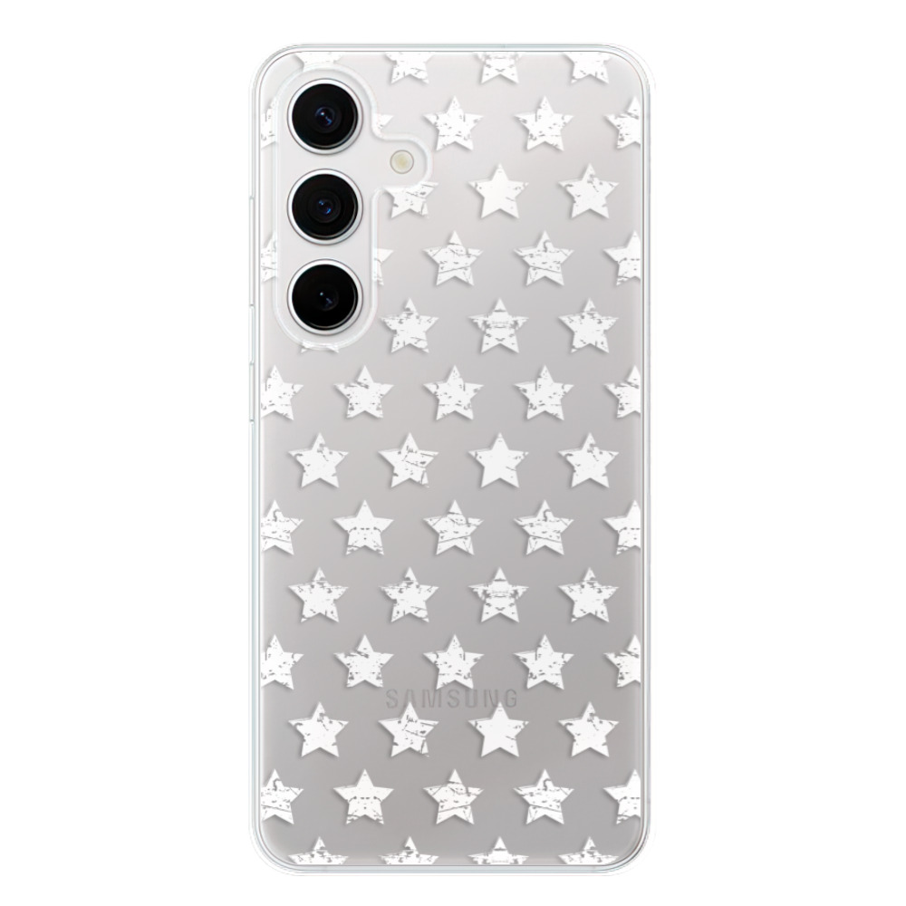 Odolné silikonové pouzdro iSaprio - Stars Pattern - white - Samsung Galaxy S24