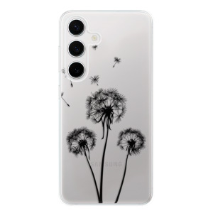 Silikonové pouzdro iSaprio - Samsung Galaxy S24 - Three Dandelions black