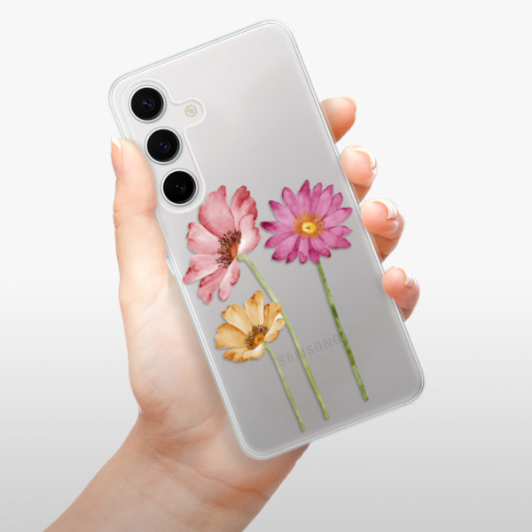 Silikonové pouzdro iSaprio - Samsung Galaxy S24 - Three Flowers