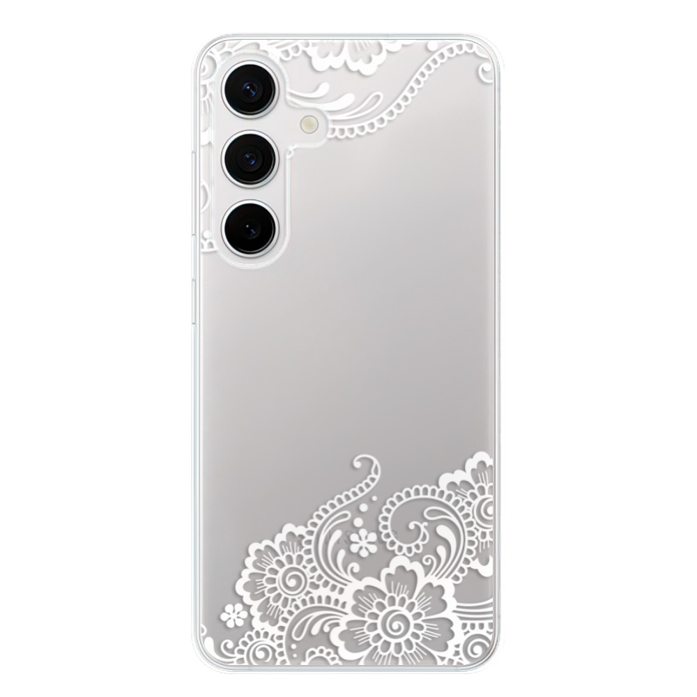 Silikonové odolné pouzdro iSaprio - White Lace 02 - Samsung Galaxy S24 (Odolný silikonový kryt, obal, pouzdro iSaprio White Lace 02 na mobilní telefon Samsung Galaxy S24)