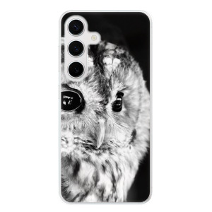 Silikonové pouzdro iSaprio - Samsung Galaxy S24 - BW Owl