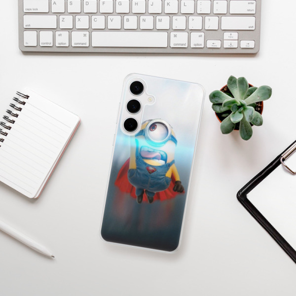 Silikonové pouzdro iSaprio - Samsung Galaxy S24 Plus - Mimons Superman 02