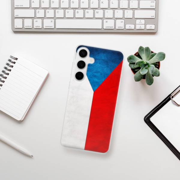 Silikonové pouzdro iSaprio - Samsung Galaxy S24 Plus - Czech Flag