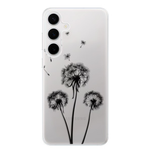 Silikonové pouzdro iSaprio - Samsung Galaxy S24 Plus - Three Dandelions black