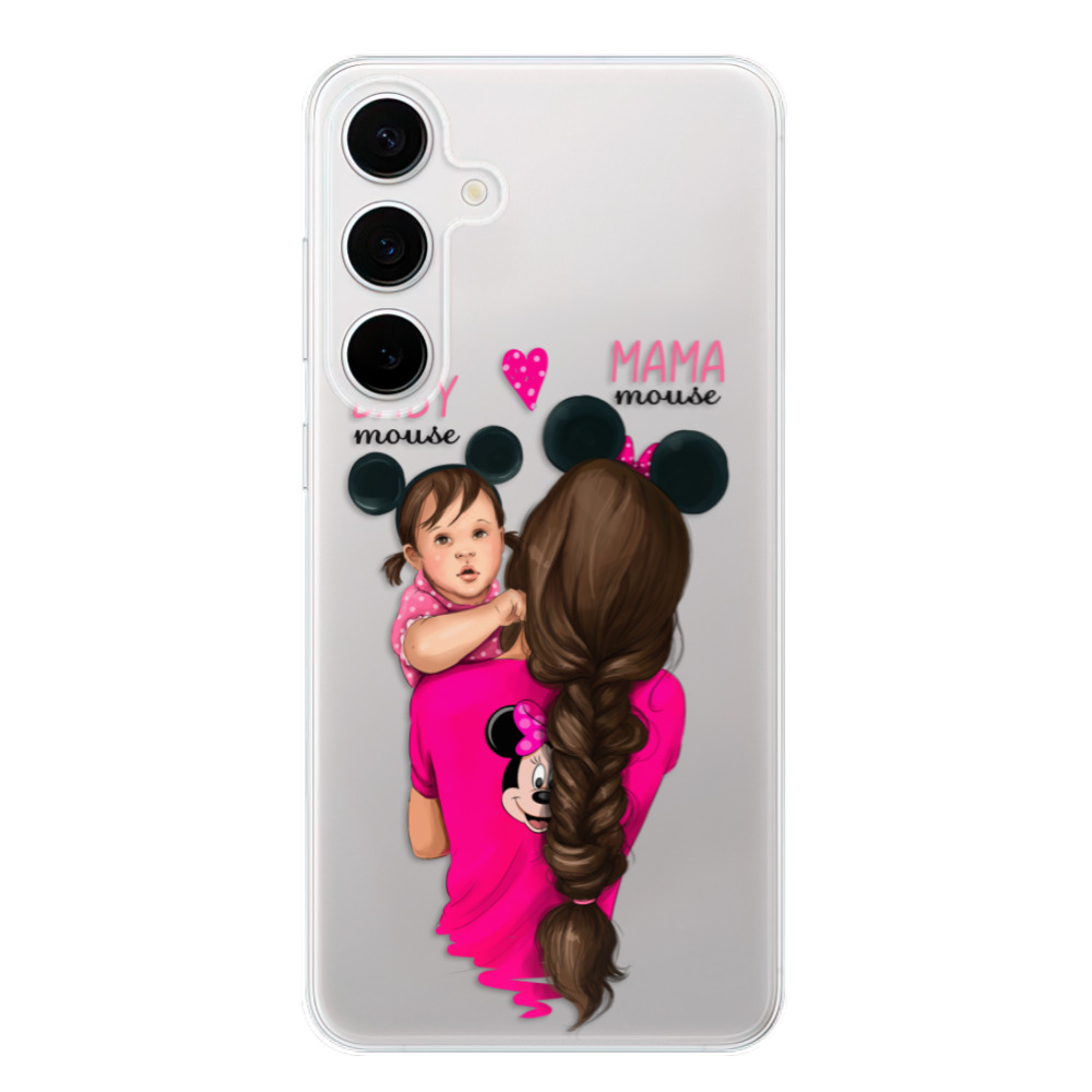 Odolné silikonové pouzdro iSaprio - Mama Mouse Brunette and Girl - Samsung Galaxy S24+