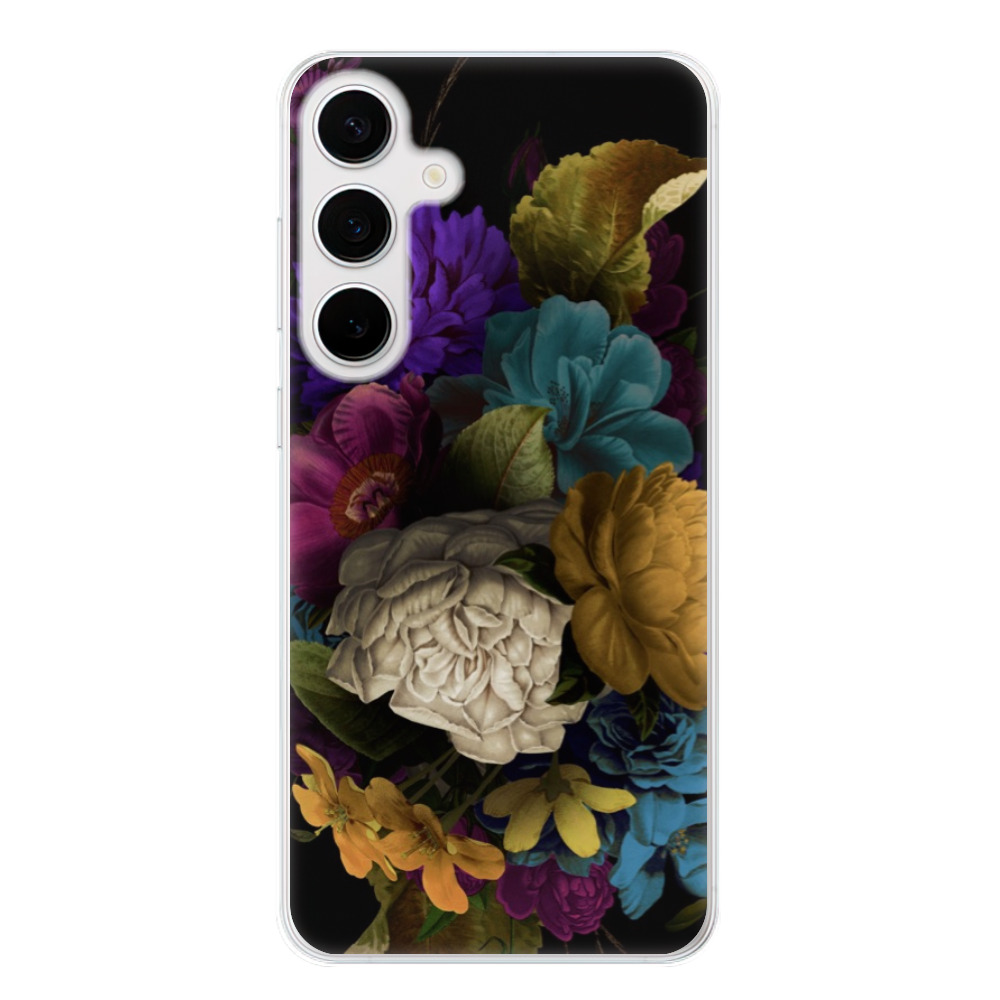 Silikonové odolné pouzdro iSaprio - Dark Flowers - Samsung Galaxy S24 Plus (Odolný silikonový kryt, obal, pouzdro iSaprio Dark Flowers na mobilní telefon Samsung Galaxy S24+)