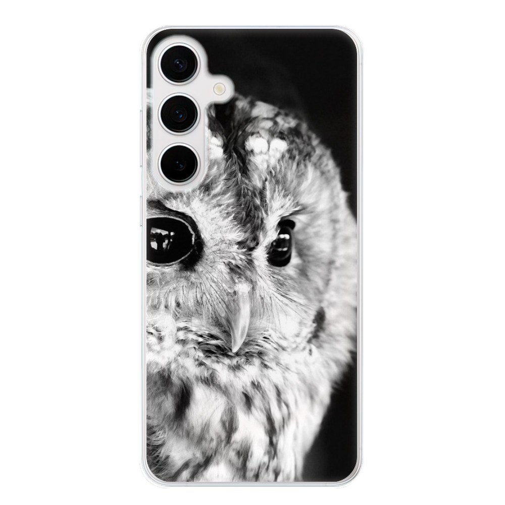 Silikonové odolné pouzdro iSaprio - BW Owl - Samsung Galaxy S24 Plus (Odolný silikonový kryt, obal, pouzdro iSaprio BW Owl na mobilní telefon Samsung Galaxy S24+)
