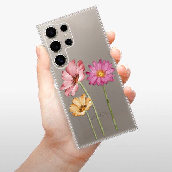 Silikonové pouzdro iSaprio - Samsung Galaxy S24 Ultra - Three Flowers