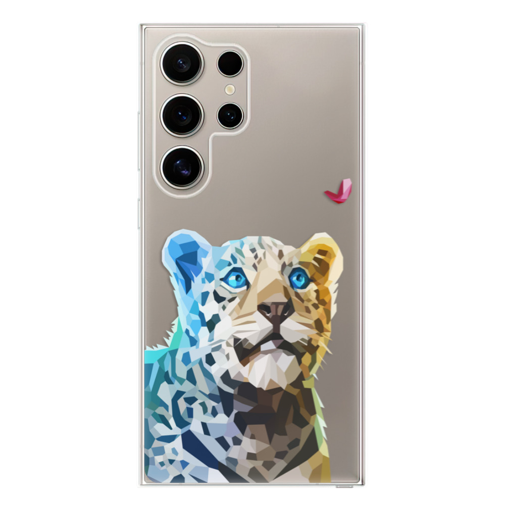 Odolné silikonové pouzdro iSaprio - Leopard With Butterfly - Samsung Galaxy S24 Ultra