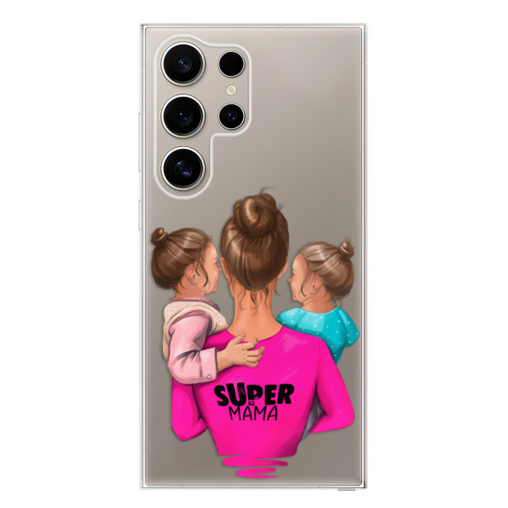 Silikonové odolné pouzdro iSaprio - Super Mama - Two Girls - Samsung Galaxy S24 Ultra (Odolný silikonový kryt, obal, pouzdro iSaprio Super Mama - Two Girls na mobilní telefon Samsung Galaxy S24 Ultra)