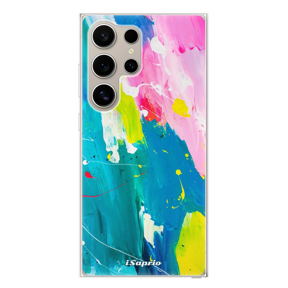Odolné silikonové pouzdro iSaprio - Abstract Paint 04 - Samsung Galaxy S24 Ultra