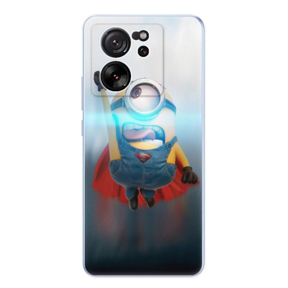 Silikonové odolné pouzdro iSaprio - Mimons Superman 02 - Xiaomi 13T / 13T Pro (Odolný silikonový kryt, obal, pouzdro iSaprio Mimons Superman 02 na mobilní telefon Xiaomi 13T / 13T Pro)
