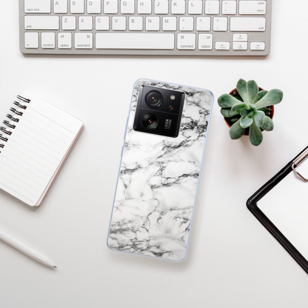 Silikonové pouzdro iSaprio - Xiaomi 13T / 13T Pro - White Marble 01