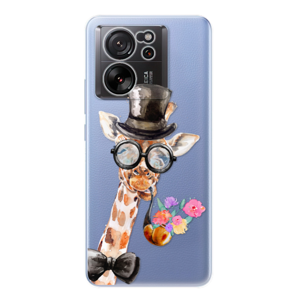 Odolné silikonové pouzdro iSaprio - Sir Giraffe - Xiaomi 13T / 13T Pro